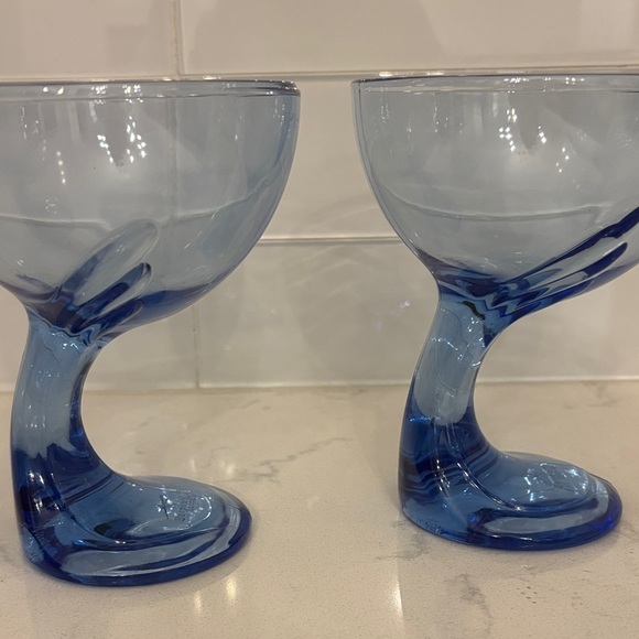 1980s Italian Bormioli Rocco Cobalt Blue Dessert / Serving Bowls — Set of 4 - Picture 4 of 11